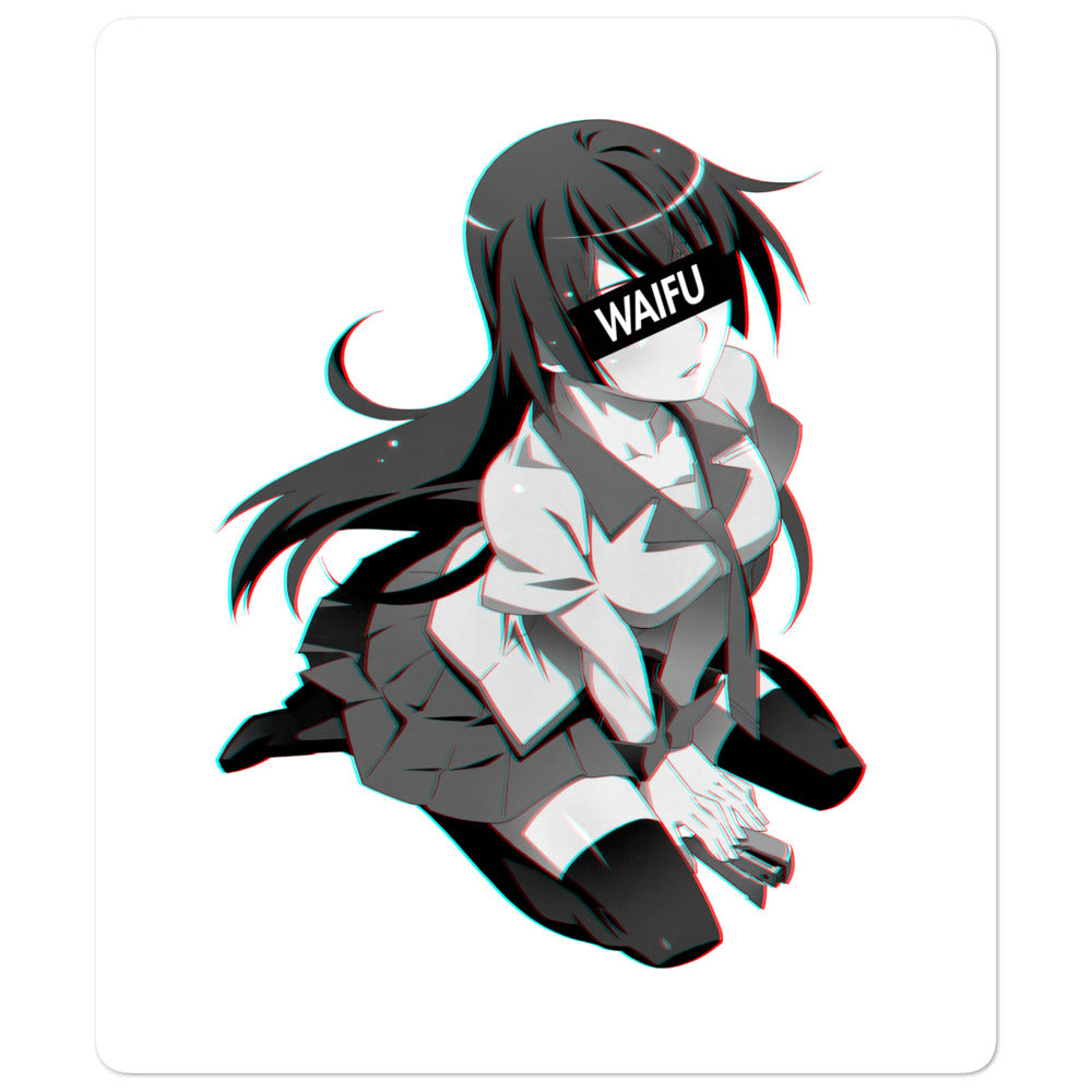 Hitagi Waifu Material #004 Kiss Cut Premium Sticker