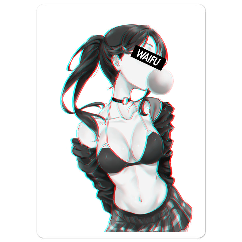 Cute Anime Girl Waifu Material #001 Kiss Cut Premium Sticker