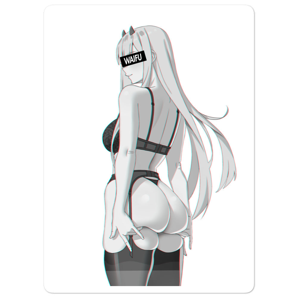 Zero Two Waifu Material #001 Kiss Cut Premium Sticker