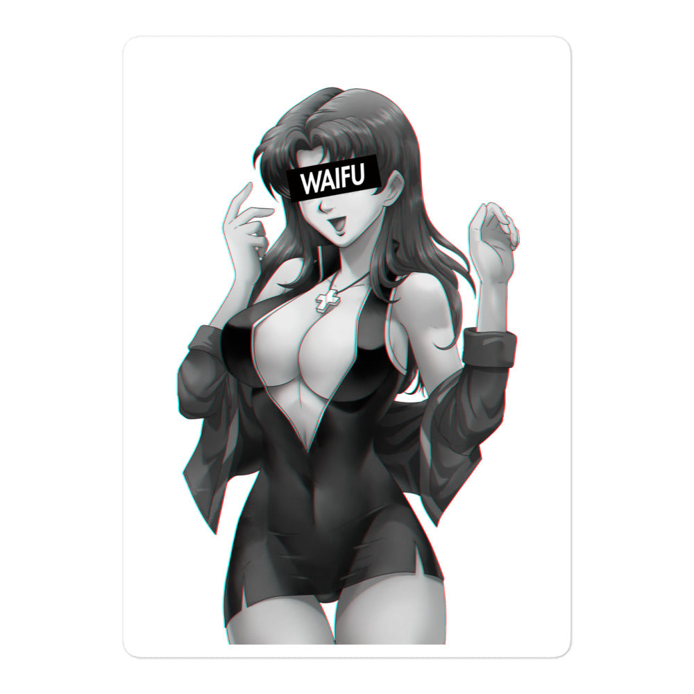 Misato Waifu Material #001 Kiss Cut Premium Sticker