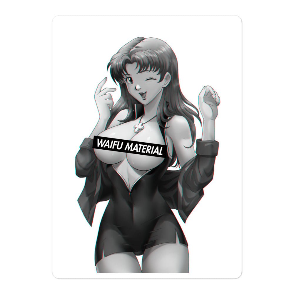 Misato Waifu Material #002 Kiss Cut Premium Sticker