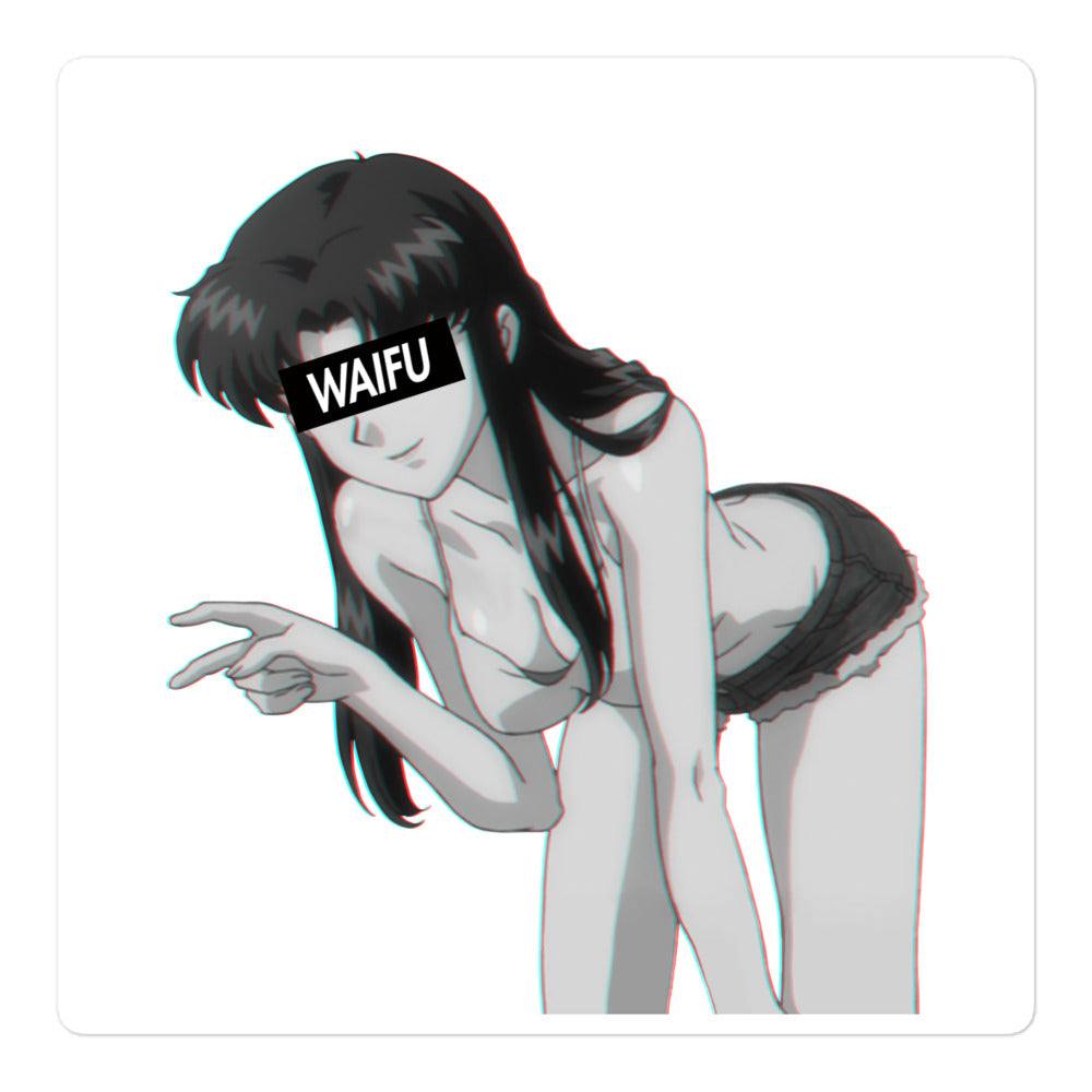 Misato Waifu Material #003 Kiss Cut Premium Sticker