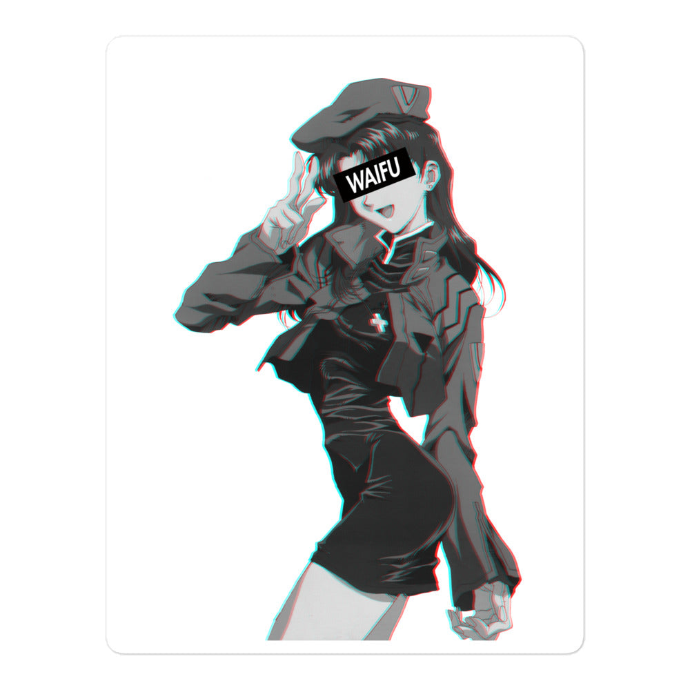 Misato Waifu Material #004 Kiss Cut Premium Sticker