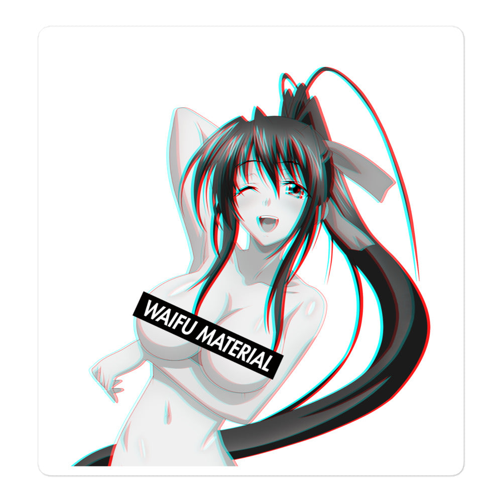 Akeno Waifu Material #001 Kiss Cut Premium Sticker