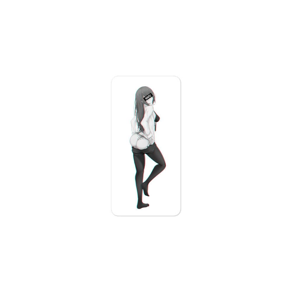 Kurisu Waifu Material #003 Kiss Cut Premium Sticker