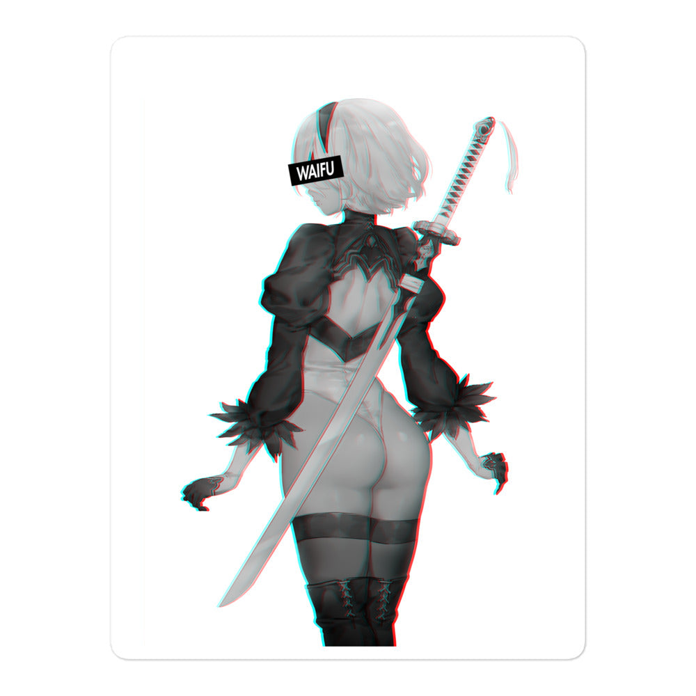 2B Waifu Material #002 Kiss Cut Premium Sticker